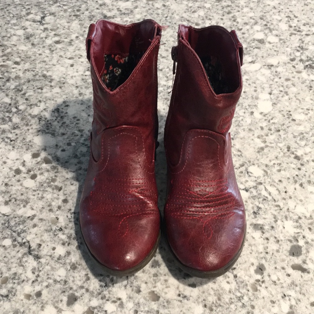 Pre loved red boots purchased from Target